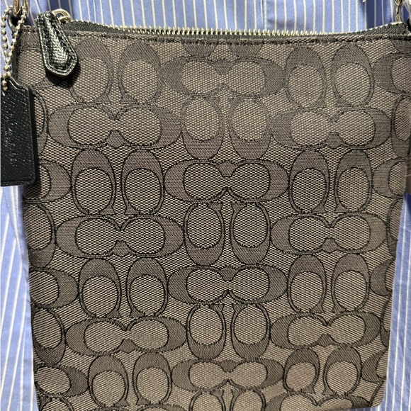 Coach Black and Gray Signature Crossbody Bag - Picture 3 of 6